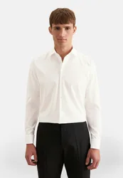 Slim Business Hemd Uni Ecru 41