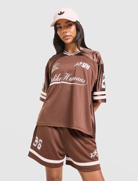 Womens Maglia Jersey League - Marrone, marrone marrone Donna taglia XS