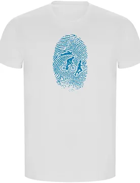 Triathlon Fingerprint Eco Short Sleeve T-shirt White S Men - Kruskis - FashionsVida
