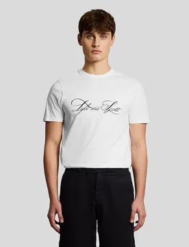 Men's Superfine Cotton Graphic Logo T-Shirt in White - Lyle & Scott - FashionsVida