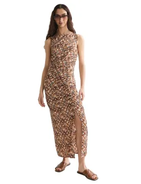 Vestito Midi Senza Maniche Ufu01580t Tiles Flower Doeskin XL