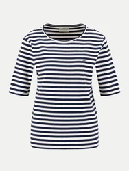 T-Shirt mit Streifenmuster Blau M