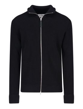 Cardigan a coste con zip