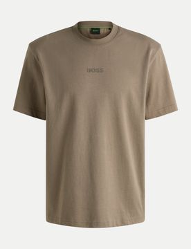 Green Oversized T-Shirt mit Logo Braun S