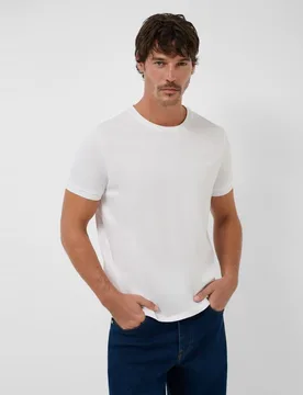Camiseta de hombre manga corta algodón mercerizado - Roberto Verino - FashionsVida