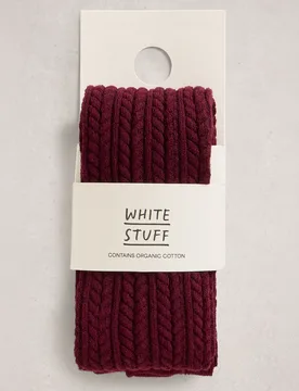 Patty Pattern Organic Tights - Dark Plum - White stuff - FashionsVida