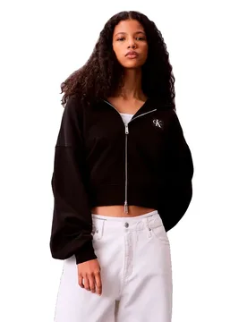 Jeans Felpa Con Zip Lv07c216g Black S - Calvin Klein - FashionsVida