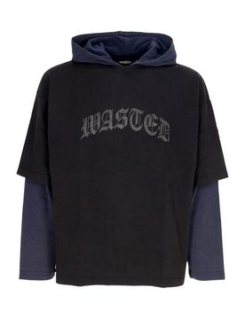 Maglietta Manica Lunga Uomo Legacy Hoodie Age Faded Black/faded Blue