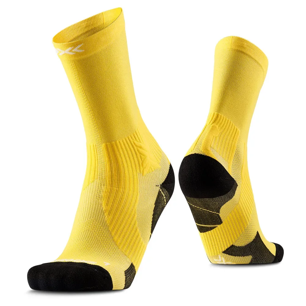 Run Perform Crew Socks Flash Yellow UK 6-8 Men,Women - X-SOCKS - FashionsVida