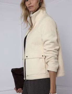 Jacke mit Stehkragen female Beige - Street One - FashionsVida