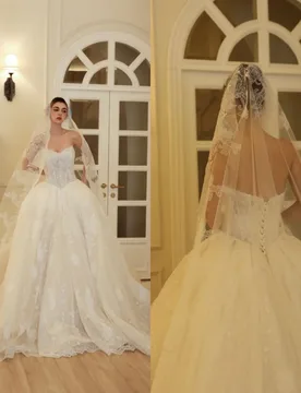 Elegant Sweetheart Ball Gown Wedding Dress Luxury Lace Appliqué Bridal Gown Plus Size Vestido De Novia Custom - Aliexpress - FashionsVida