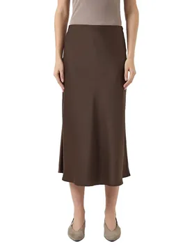 Gonna Midi A Vita Alta Pella Chocolate Brown XL