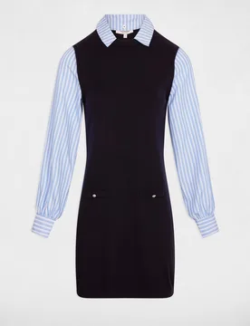 Vestido corto con cuello polo efecto camisero - Morgan - FashionsVida