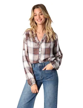 Camicia A Maniche Lunghe Izelia Brown M