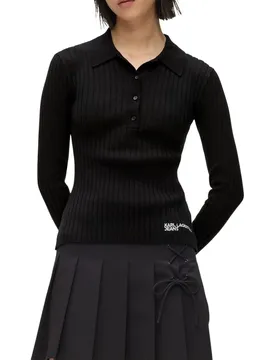 Damen Polo Schwarz 507688
