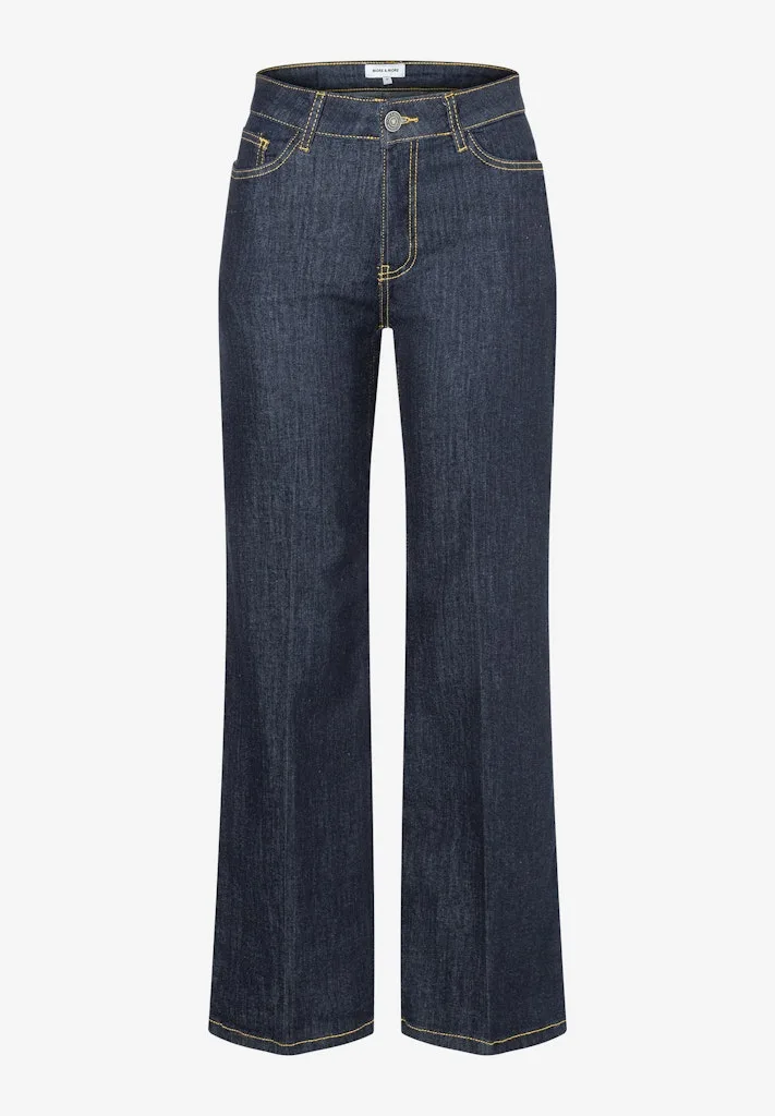 Wide Leg Denim Jeans female - 40 - FashionsVida