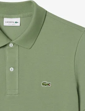 Polo de hombre de piqué de corte ajustado de manga corta - Lacoste - FashionsVida