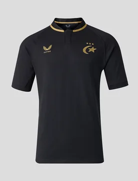Saracens Mens 2026/27 Home Classic Cotton Short Sleeve Shirt BLACK 4XL male - Castore - FashionsVida