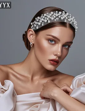 HNYYX Elegant Pearl Bride Hair Bands Women Hair Jewelry Rhinestone Headbands Women Tiara Wedding Headpieces Bride Headband A291 - Aliexpress - FashionsVida