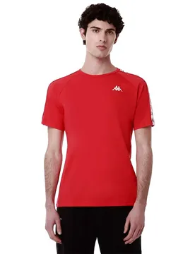 T-shirt à Manches Courtes Coen Slim 222 Banda Red / White Antique S