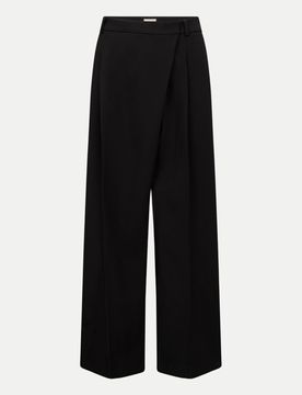 Hose Gillian mit asymmetrischem Überwurf Schwarz 38