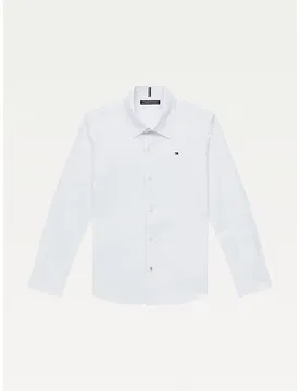 Chemise à Manches Longues Solid White 12 Années Garçon
