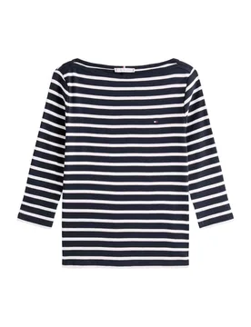 Shirt mit 3/4 Ärmeln Blau M - Tommy hilfiger - FashionsVida