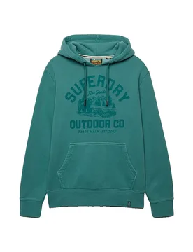 Sweat à Capuche Outdoor Icon Teal M - Superdry - FashionsVida