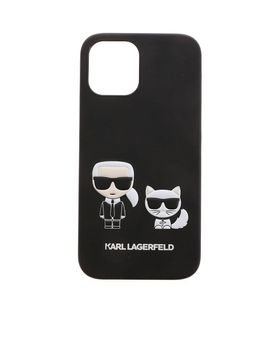 Cover iPhone 12Pro Max Karl e Choupette nera