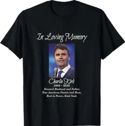 Charlie Kirk Memorial Tribute T-Shirt in Loving Memory Softstyle Tee 2025 Graphic T Shirts Mens Graphic Tshirts Cotton Tee Tops