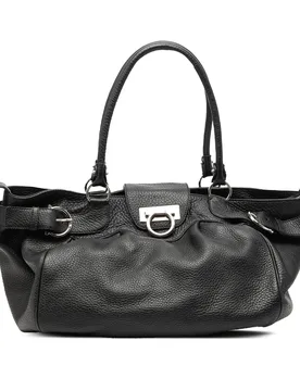 Leather Gancini Marisa Handbag - Ferragamo - FashionsVida
