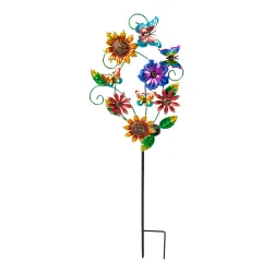Solar-LED-Gartenstecker „Schmetterlingswelt“ mehrfarbig