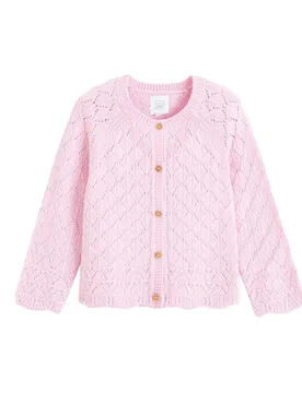 Open Knit Pastel Kids Cardigan - COOL CLUB - FashionsVida