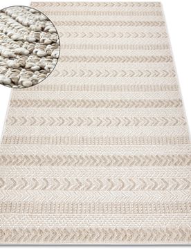 Teppiche Teppich Jersey 19243 Beige - Fischgrät, Struktur, 60x100 Cm 60x100 Cm