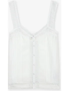 Zadig & Voltaire - Top de mujer Celite de tirantes con encaje - Zadig & Voltaire - FashionsVida