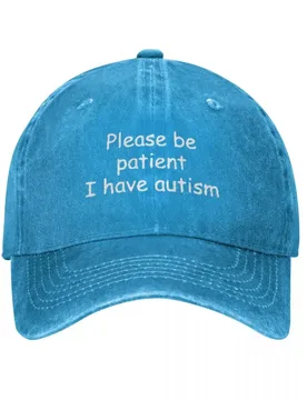 Please Be Patient I Have Autism Cap Baseball Cap hiking hat Sunhat designer cap Hat Beach Caps Women Men's - Aliexpress - FashionsVida