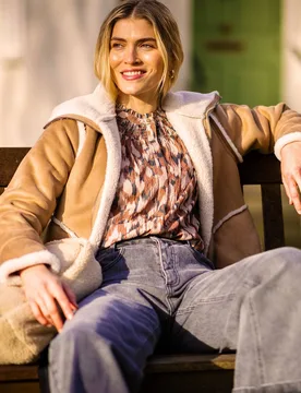 Women's Pine Jacket in Beige Size: 14 - Beige - Size: 14 - Brakeburn - FashionsVida
