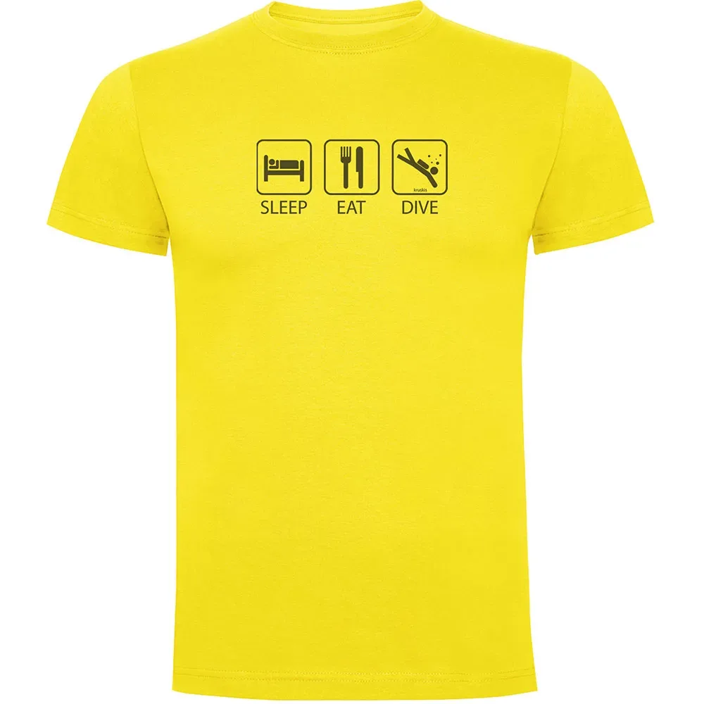 Maglietta A Maniche Corte Sleep Eat And Dive - Kruskis - FashionsVida