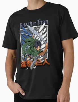 Humanity's Strongest Soldier Attack on Titan Anime Gift T shirt Shingeki no kyojin Levi Ackerman Graphic Clothes US size tops - Aliexpress - FashionsVida