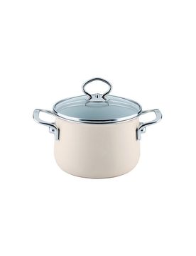 Olla para carne con tapa de cristal NOUVELLE 20cm/4l Avorio beige