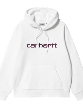 Hooded Carhartt Sweater White / Huckleberry L Herren - Carhartt WIP - FashionsVida