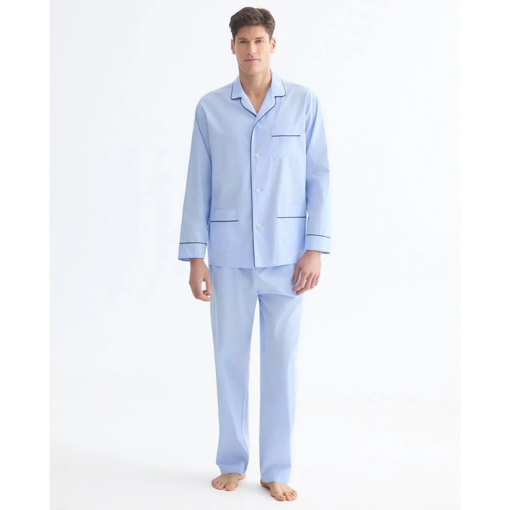 Pijama de popelín liso de hombre - Emidio Tucci - FashionsVida
