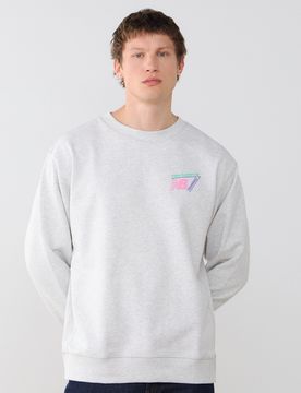 Sweat Crew Neon Logo gris s