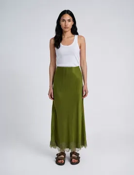 SATEEN SKIRT female