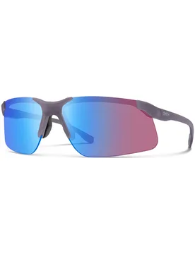 Lunettes de soleil - Cipher Matte Meteorite Crystal ChromaPop Low Light Rose Blue Mirror - Bordeaux - SMITH - FashionsVida