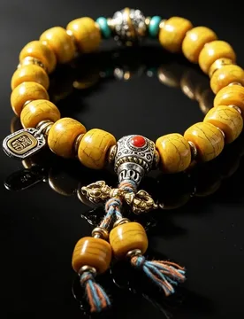 Style bone for men, Tibetan , cow horn bracelet, collectible copper beads, hand-held prayer bea - Aliexpress - FashionsVida