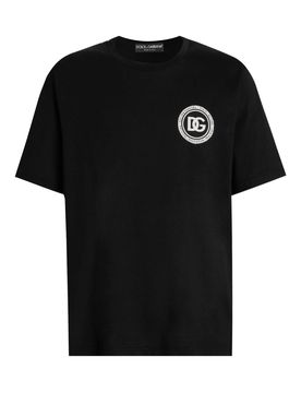 Patch Chest Crew-Neck Cotton T-Shirt