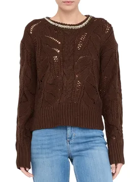 Liu Jo Damen Pullover Braun 493171