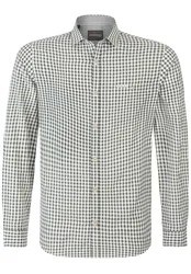 Trachtenhemd Campos3 (schilf, Gr. S) von Classics für Herren, Oberteile, 55% Baumwolle, 45% Polyester