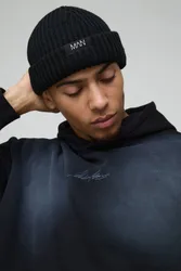 Herren Herren Tab Beanie Black